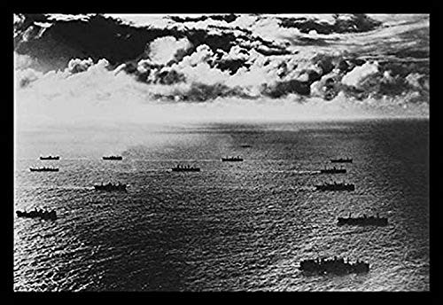 Buyenlarge Liberty Ships in Convoy - 16" X 24" Fine Art Giclee Print