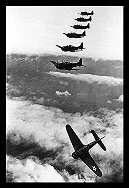 Buyenlarge Douglas Dauntless Dive Bombers - 16" X 24" Fine Art Giclee Print