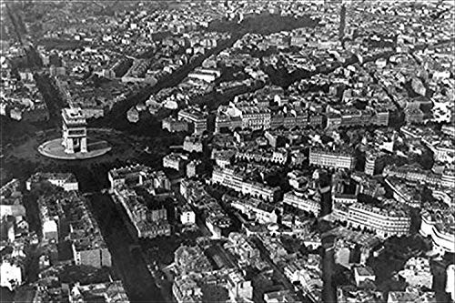 Buyenlarge Arc De Triomphe As Viewed from A Balloon - 16" X 24" Fine Art Giclee Print