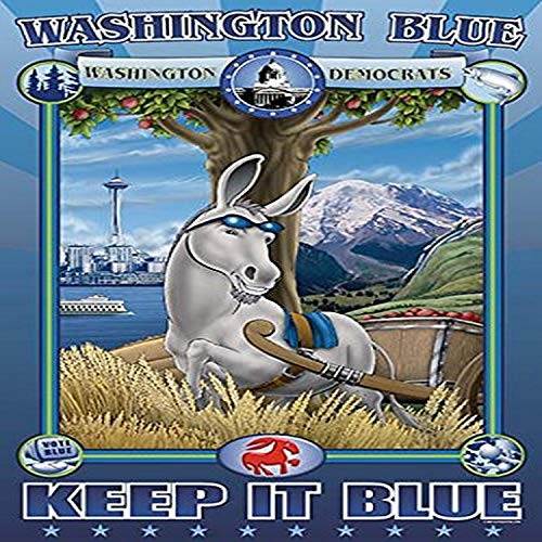 Buyenlarge 0-587-20365-x-P1218 Washington State Keep It Blue Paper Poster, 12" x 18"