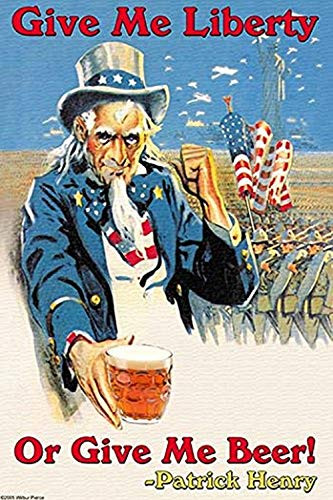 Buyenlarge Give Me Liberty of Give Me Beer - 16" X 24" Fine Art Giclee Print