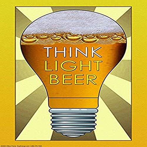 Buyenlarge 0-587-21161-x-P1218 Think Light Beer Paper Poster, 12" x 18"
