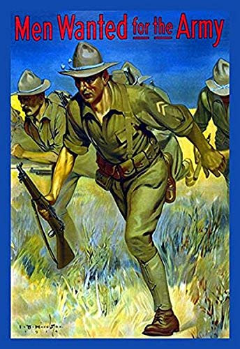 Buyenlarge "Men Wanted for The Army Paper Poster (Edition 10171), 18" x 27"