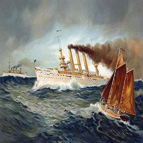 Buyenlarge 0-587-22095-3-G1827 'United States Navy First Class Cruisers New York and Brooklyn' Giclee Fine Art Print, 18" x 27"