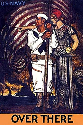 Buyenlarge Over There - U.S. Navy - 16" X 24" Fine Art Giclee Print