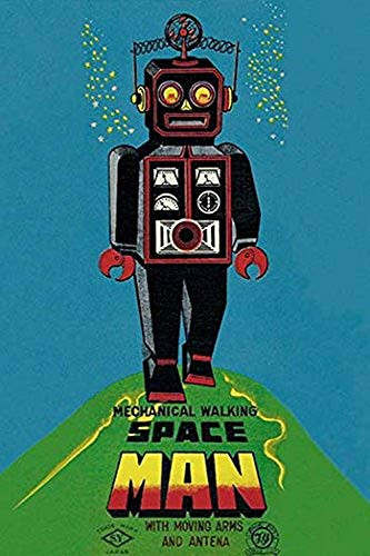 Buyenlarge Mechanical Walking Spaceman - 16" X 24" Fine Art Giclee Print