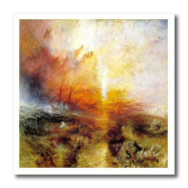 3dRose ht_150967_1 British Painter William Turner 1800S Painting Slave Ship Iron on Heat Transfer, 8 by 8-Inch, for White Material