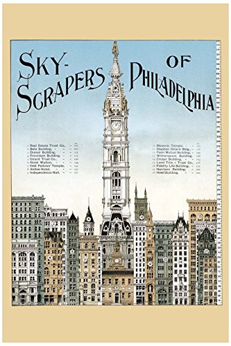 Buyenlarge "Sky Scrapers of Philadelphia Paper Poster, 18" x 27"
