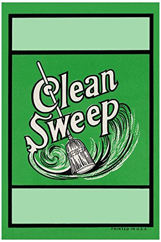 Buyenlarge "Clean Sweep Broom Label Paper Poster, 18" x 27"