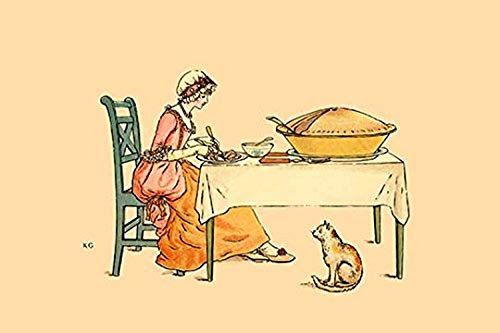 Buyenlarge 0-587-23088-6-G1624 A Slice of Pie and a Hungry Kitten Fine Art Giclee Print, 16" x 24"
