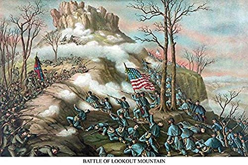 Buyenlarge 0-587-23262-5-G1624 Battle of Lookout Mountain Fine Art Giclee Print, 16" x 24"