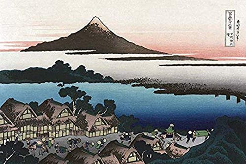 Buyenlarge Dawn at Isawa in Kai Province - 16" X 24" Fine Art Giclee Print