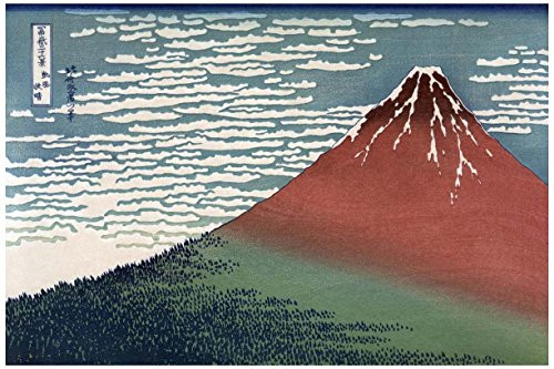 Buyenlarge "Red Fuji or South Wind, Clear Sky Paper Poster, 18" x 27"