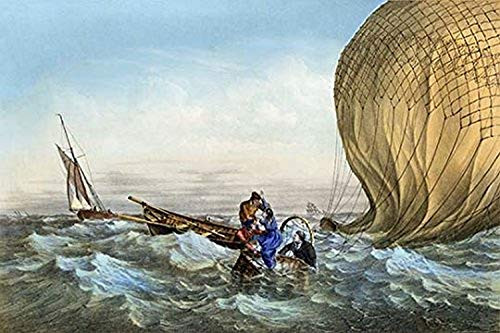 Buyenlarge 0-587-23424-5-G1624 Rescued at sea from a Falling Balloon Fine Art Giclee Print, 16" x 24"