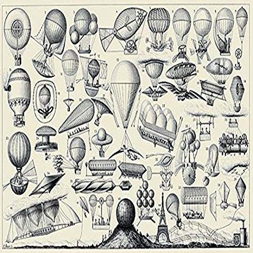 Buyenlarge 0-587-23425-3-P1218 Flying Machine Designs Paper Poster, 12" x 18"