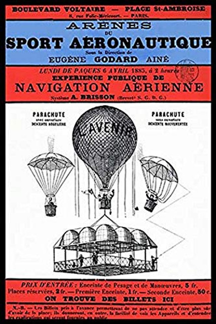 Buyenlarge 0-587-23427-x-G1624 Broadside Announcement of a Balloon Ascension Fine Art Giclee Print, 16" x 24" Buyenlarge 0-587-23427-x-G1624 Broadside Announcement of a Balloon Ascension Fine Art Giclee Print, 16" x 24"