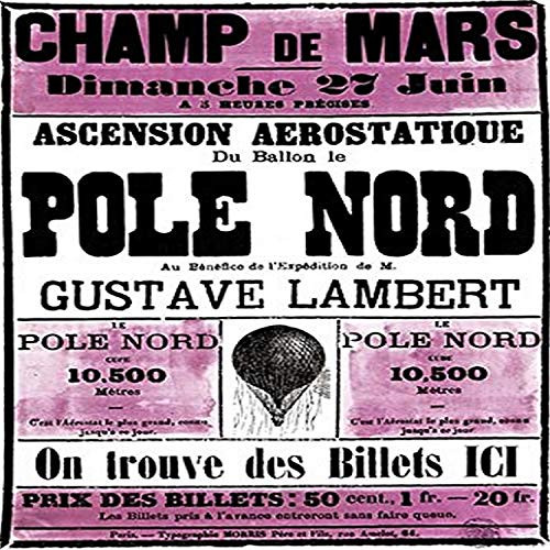 Buyenlarge 0-587-23429-6-G812 Broadside Announcement of a Balloon Ascension (Edition 3830)" Fine Art Giclee Print, 8 x 12