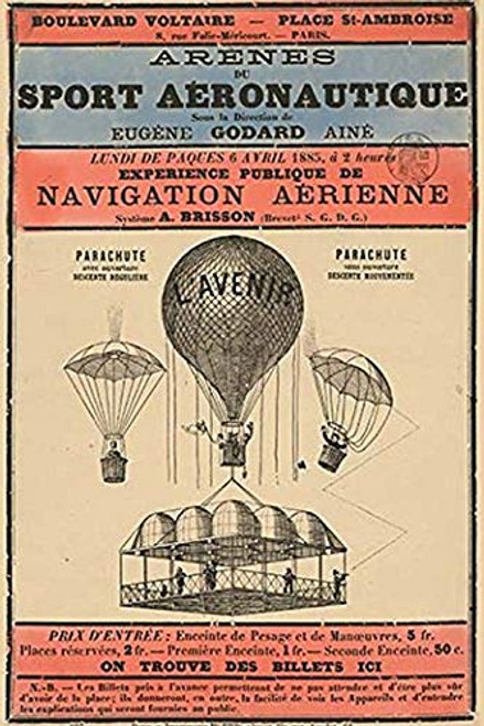 Buyenlarge 0-587-23457-1-G1624 Broadside Announcement of a Balloon Ascension Fine Art Giclee Print, 16" x 24" Buyenlarge 0-587-23457-1-G1624 Broadside Announcement of a Balloon Ascension Fine Art Giclee Print, 16" x 24"