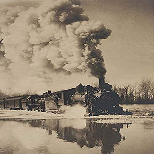 Buyenlarge 0-587-23539-x-P1218 Locomotive in High Water Paper Poster, 12" x 18"