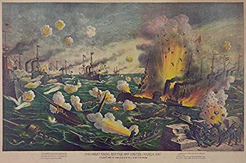 Buyenlarge 0-587-23777-5-P1218 Naval Battle at The Bay in Manila, Philippines Paper Poster, 12" x 18"