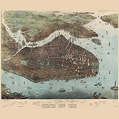 Buyenlarge 0-587-23856-9-G812 Birds-Eye View of Manhattan, New York Fine Art Giclee Print, 8" x 12" Buyenlarge 0-587-23856-9-G812 Birds-Eye View of Manhattan, New York Fine Art Giclee Print, 8" x 12"