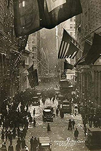 Buyenlarge 0-587-23869-0-P1218 Wall Street Celebration As Germany Surrenders Paper Poster, 12" x 18"