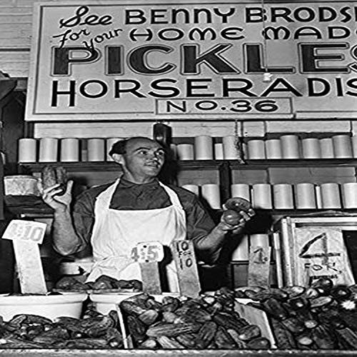 Buyenlarge Benny Brodsky at His Pushcart Stand - 8" X 12" Fine Art Giclee Print Buyenlarge Benny Brodsky at His Pushcart Stand - 8" X 12" Fine Art Giclee Print