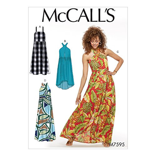 McCall's M7595A50 Misses' Gathered-Waist Pullover Dresses with Bodice Variations 6-8-10-12-14 McCall's M7595A50 Misses' Gathered-Waist Pullover Dresses with Bodice Variations 6-8-10-12-14