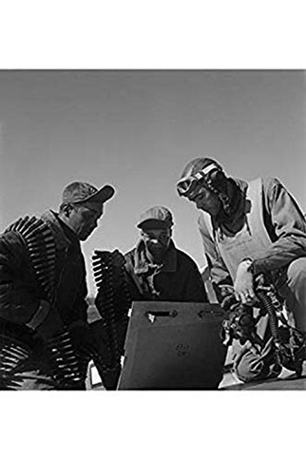 Buyenlarge 0-587-24554-9-P1218 Tuskegee Airmen Roscoe C. Brown, Marcellus G. Smith, and Benjamin O. Davis, Ramitelli, Italy, March 1945" Paper Poster,