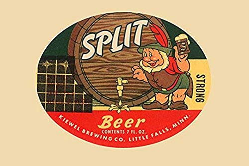 Buyenlarge 0-587-24608-1-P1218 Split Beer Paper Poster, 12" x 18"