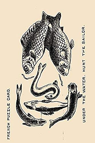 Buyenlarge 0-587-24683-9-P1218 Under The Water. Hunt The Sailor Paper Poster, 12" x 18"