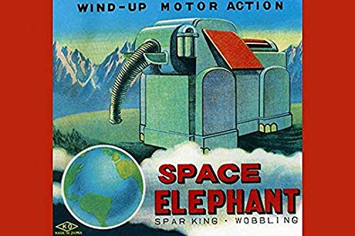 Buyenlarge 0-587-24908-0-P1218 Space Elephant Paper Poster, 12" x 18"