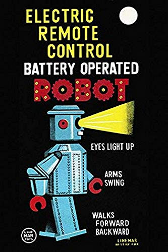 Buyenlarge 0-587-24909-9-P1827 Electric Remote Control Battery Operated Robot Paper Poster, 18" x 27"