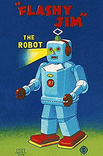 Buyenlarge 0-587-24913-7-P1827 Flashy Jim-The Robot Paper Poster, 18" x 27"