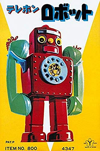 Buyenlarge 0-587-24935-8-P1218 Telephone Robot Paper Poster, 12" x 18"