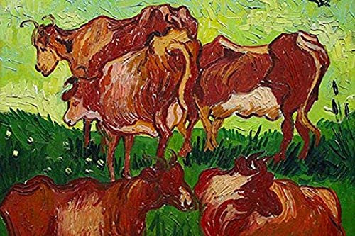 Buyenlarge 0-587-25638-9-P1827 Les Vaches by Van Gogh Paper Poster, 18" x 27"