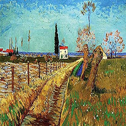 Buyenlarge 0-587-25644-3-P1218 Path Through a Field with Willows Paper Poster, 12" x 18"