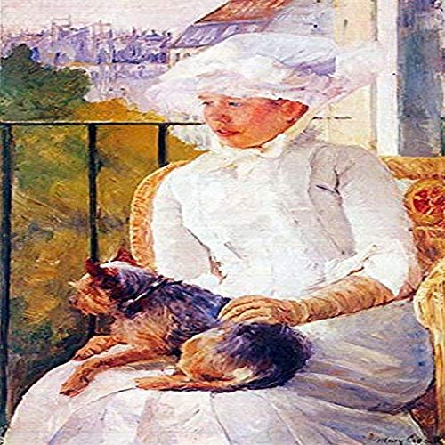 Buyenlarge 0-587-25785-7-P1218 Lady with Dog Paper Poster, 12" x 18"