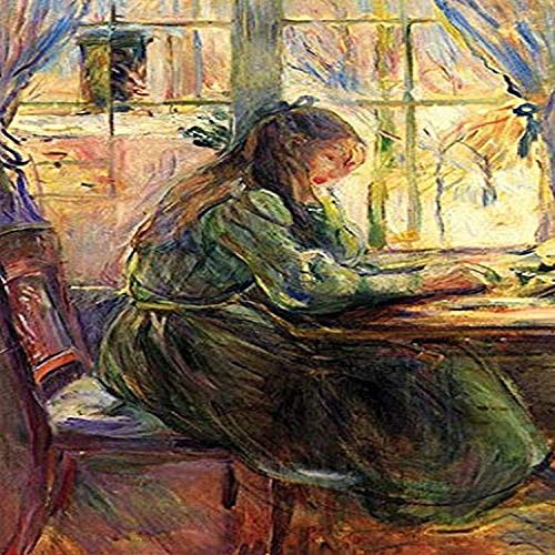 Buyenlarge Young Girl Writing - 8" X 12" Fine Art Giclee Print
