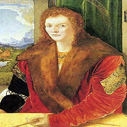 Buyenlarge 0-587-26497-7-P1218 Portrait of an Unknown in Red Paper Poster, 12" x 18"