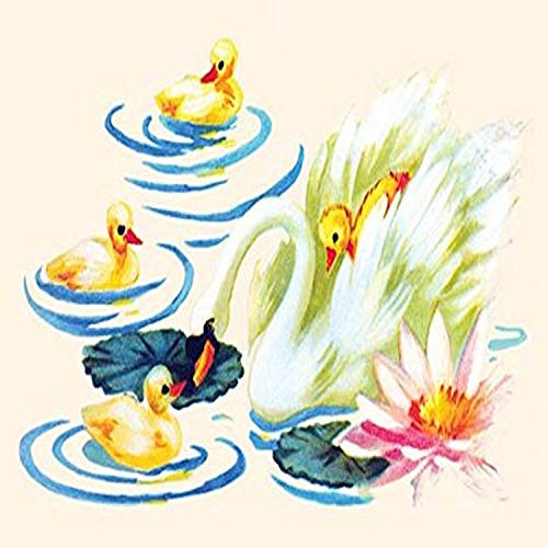 Buyenlarge 0-587-27650-9-G1827 'Swan & Babies' Giclee Fine Art Print, 18" x 27"