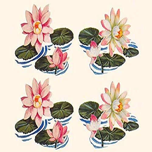 Buyenlarge 0-587-27653-3-G1827 'Four Water Lilies' Giclee Fine Art Print, 18" x 27"