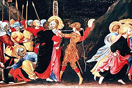 Buyenlarge 0-587-29045-5-G1624 The Betrayal of Christ by Sasseti Fine Art Giclee Print, 16" x 24"