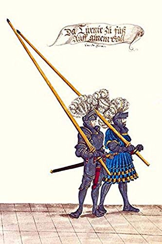 Buyenlarge 0-587-29329-2-G1624 German Knights in Horseback in Procession Fine Art Giclee Print, 16" x 24"