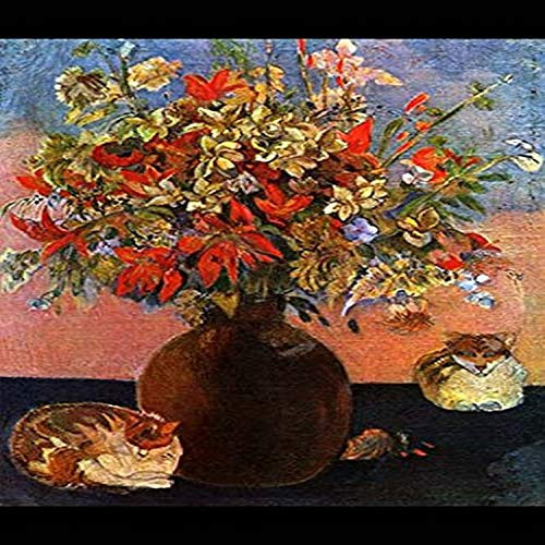 Buyenlarge 0-587-29984-3-G1827 'Flowers & Cats' Giclee Fine Art Print, 18" x 27"