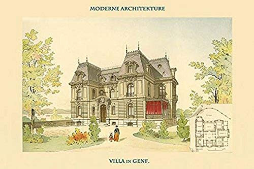 Buyenlarge 0-587-31083-9-G1624 Villa in Genf, Geneva Fine Art Giclee Print, 16" x 24"