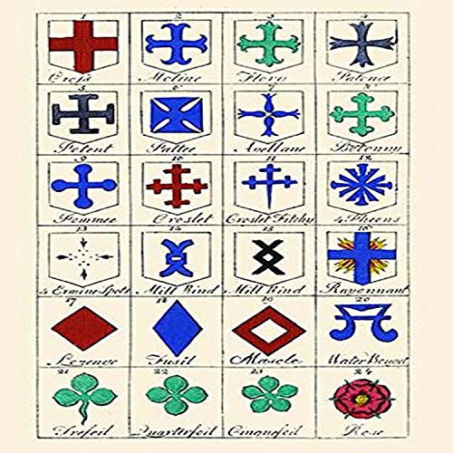 Buyenlarge 0-587-31224-6-G1827 'Heraldic Crosses' Giclee Fine Art Print, 18" x 27"