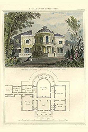 Buyenlarge 0-587-31734-5-G1624 Villa in The Roman Style Fine Art Giclee Print, 16" x 24"