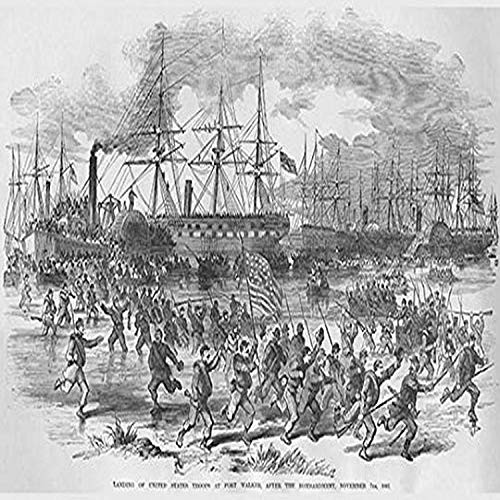 Buyenlarge 0-587-32377-9-G1827 'Union Troops Assault Confederate Fort Walker After Bombardment' Giclee Fine Art Print, 18" x 27" Buyenlarge 0-587-32377-9-G1827 'Union Troops Assault Confederate Fort Walker After Bombardment' Giclee Fine Art Print, 18" x 27"
