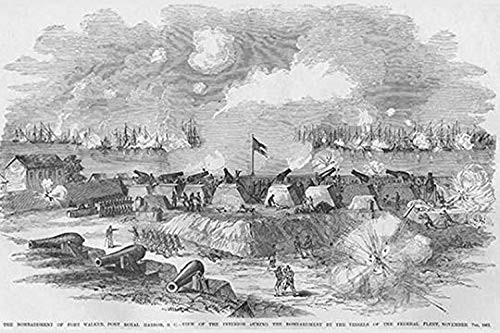 Buyenlarge 0-587-32383-3-G1827 'Bombardment of Fort Walker, Port Harbor, South Carolina' Giclee Fine Art Print, 18" x 27" Buyenlarge 0-587-32383-3-G1827 'Bombardment of Fort Walker, Port Harbor, South Carolina' Giclee Fine Art Print, 18" x 27"
